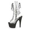 Pleaser - ADORE70060FS Bottes de plateforme, Pole dance chaussures - Chaussures de pole dance - Noir/Transparent Product image